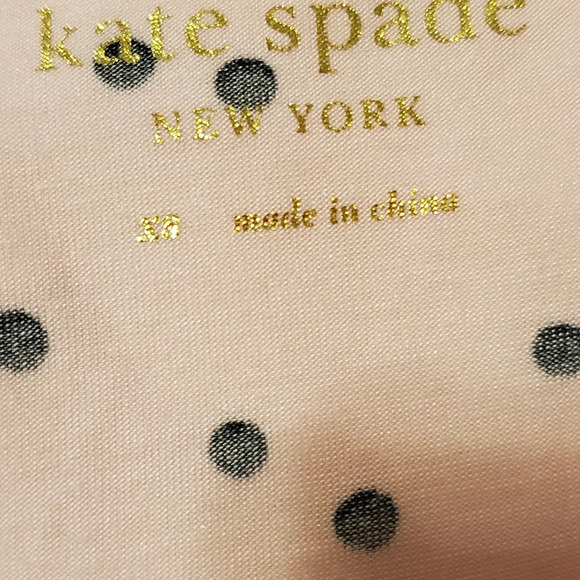 Kate Spade Evergreen Scattered Dot Sleepshirt Nightgown Pink Black XS - Picture 3 of 5